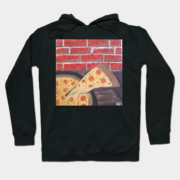 Pizza Time - Acrylic Painting Hoodie by BrittaniRose